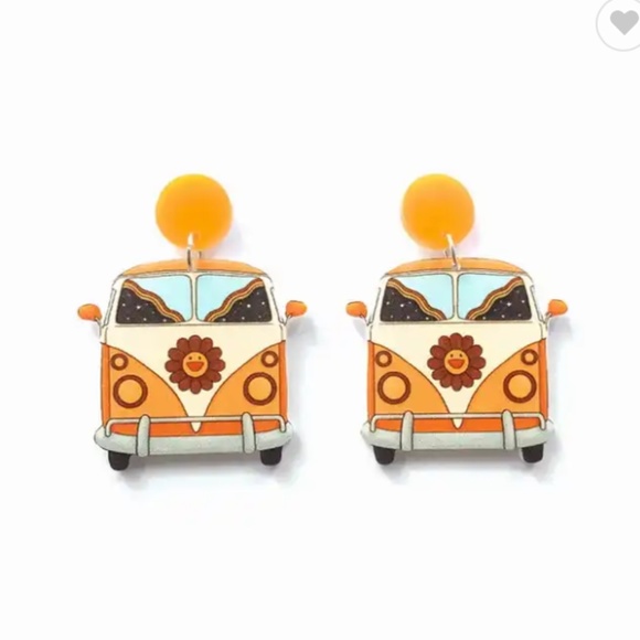 Vitalfinds Jewelry - Hippie 60's VW Bus Earrings